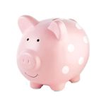 Pearhead Ceramic Pink Piggy Bank, Makes a Perfect Unique Gift, Nursery Décor, Keepsake, or Savings Piggy Bank for Kids, Pink