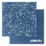 Glasses Cleaning Cloth, Lammcou Microfibre Lens Glasses Cloth for Spectacles, Optician Quality, Lint-Free Eyeglass Cleaner Wipes for Camera, Display, Phones, Tablet, Screen, 25*25cm, 2pcs, Dark Blue