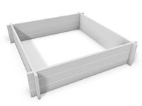 Vita Classic 48" L x 48" W x 11" H Vinyl Hudson Raised Garden Bed, White, VA68237