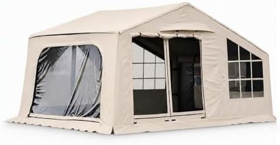 8-10 Person 142 sq ft Inflatable Glamping Tent Waterproof with Chimney Hole