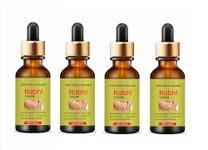 The Nile Organic Nabhi 30ML Belly Button Oil for Sensational Skin Blend of Almond, Olive, and Lemon Essential Oil Supports Healthy Skin 100% Ayurvedic & Chemical-Free Cold Pressed Oil Pack Of 4