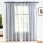 MYSTIC-HOME Sheer Curtains 84 Inche