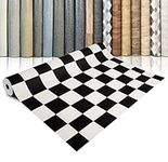 Vinyl Flooring Rolls by The Metre | Wood Effect, Tile Effect, Stone Effect PVC Flooring, Cushion Lino Floor Covering for Kitchen, Bathroom, Living Room (Damier 019D, 100 x 150 cm)