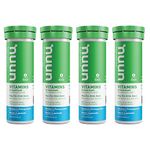 Nuun Vitamins: Vitamins + Electrolyte Drink Tablets, Box of 4 Tubes (48 Servings), Blueberry Pomegranate, Enhanced Everyday Wellness