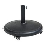 Helios&Hestia Heavy Duty Resin Rolling Base Stand with Wheels for Outdoor Patio Market Umbrella, 44 lb Square, Bronze