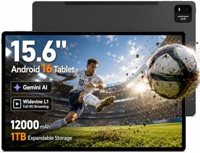 MESWAO 15.6 Inch Android 16 Tablet, Widevine L1 Certified Large Screen Pad