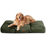 Bedsure Waterproof Dog Bed Extra Large - Washable Giant Dog Bed Mattress with Oxford Fabric, Water Resistant Flat Dog Pillow Bed for XL Dog Crate, Green, 111x89x10cm