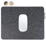 BeaverPeak Merino Wool Mouse Pad, 11.5" x 8.75" - 100% Merino Wool Felt Mouse Pad, Non Slip Cork | Antimicrobial Black Wool Mouse Pad, Made in Canada - (Black)