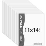 Somime 25 Pack Backing Boards Only - 11x14 Uncut White Mats Matboards, Acid Free Backerboards for Art Prints, Ideal for Photos/Pictures/Prints/Frames/Arts