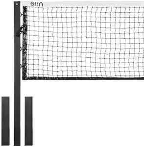 A11N SPORTS Pro-Grade In-Ground Pickleball Net System with Heavy-Duty Carbon Steel Posts, Rust-Proof All-Weather Construction, Easy Sleeve Installation, Official Size for Outdoor Court