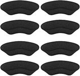 Riootlnm Heel Pads for Shoes That are Too Big, Soft High Heel Grips for Loose Shoes, Blisters, Heel Pain, Heel Inserts for Womens, Mens, Heel Liners (Black4pairs)