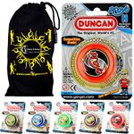 Duncan PRO-YO Classic YoYo Ideal for Beginners + Travel Bag! Wooden Axle Yo-Yo (Blue)