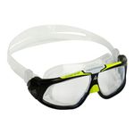 Aquasphere Unisex Seal 2.0 Swimming Goggle, Black & Bright Green/Clear Lens, One Size UK