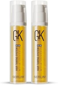 GK HAIR Global Keratin Organic Argan Oil Hair Mini Serum (10ml/Pack of 2) - Hair Styling Serum for Frizz Control Dry Damage Hair Repair - Shine Smoothing Strengthening & Nourishing For women and men