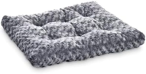 Amazon Basics Lavabile in lavatrice Materassino per Cane animali domestici - grigio con motivi a spirale, L 74 x P 53 x H 8 cm