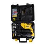 STANLEY SDH550KPA-IN 550W 13mm CORDED HAMMER DRILL MACHINE & HAND TOOL KIT for Home, DIY & Professional Use (120-PIECES) - INCLUDES Hammer Drill,Plier,Hammer,Measuring Tape & Drill Bits,1YearWarranty