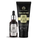 The Man Company Beard Grooming Duo | Beard Oil - 30 ml & Beard & Face Wash -100 ml | Stimulates Beard Growth | Refreshes & Soothes | 100% Natural | All Skin Types