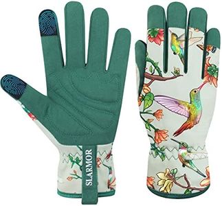 Gardening Gloves for Women,Ladies Gardening Gloves with Touchscreen Finger,Gardening Gauntlets for Women,Microfiber Leather Women Gardening Gloves for for Yard, Garden, Cleaning, Camping, Landscaping