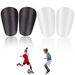 4Pcs Mini Shin Pads Soccer Shin Guards Small Protective Equipment Shin Guards for Kids Dark Grey and White Football Training Shin Pads for Boys Girls