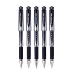 uni-ball UM-153S Gel Impact 1.0mm Gel Pen | Lightweighted Sleek Body | Ultra-Smooth Ink | Long Lasting Smudge Free Ink | School and Office stationery | Black Ink, Pack of 5