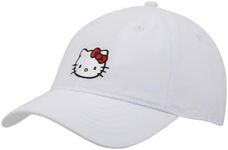 Hello Kitty Embroidered Character White Unstructured Baseball Cap