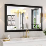 Amorho Black Bathroom Mirror, 48x30