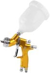 Universal Gti Pro Spray Gun Paint, Gravity Feed Air Sprays Paint for laquers and varnishes Automotive Refinishing 1.3mm Nozzle Spray Tools (Gold)