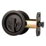 Dynasty Hardware Round Bed/Bath Privacy Pocket Door Latch Flat Black