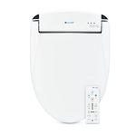 Brondell CL950-RW Swash Luxury Bidet Toilet Seat with Remote Control, Heated Water, Custom Washes, Warm Air Dryer, Nightlight, White, Round