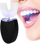 U Shaped Adult Sonic Electric Toothbrush Auto Toothbrush Oral Hygiene Tool for CleaningTeeth Cleaning Massage Whitening(Black)