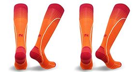 Vitalsox Unisex's Patented Graduated Compression VT0616 (2 Pack), Orange, S (Pack of 2)