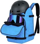StorForge Ski Boot Bag Backpack, Waterproof Ski Boot Travel Backpack for Helmet,Snowboard,Skis,clothes,Goggles, Gloves and other Accessories (blue)
