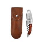 Professional Waiters Corkscrew by BANSHAN 1PCS This Wine Opener is Used to Open Beer and Wine Bottles by Waiters,Sommelier and Bartenders Around The World,Made of Stainless Steel and Natural Rosewood