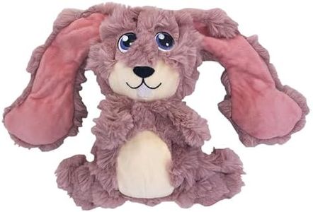 KONG Scrumplez Jouet couineur pour chien – Jouet couineur en peluche douce pour jeu interactif, rembourré avec plaisir extra couineur, durable et attrayant pour les chiens (taille M, lapin)