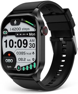Smart Watch, Infrared True Blood Oxygen Monitor, 2.04-inch AMOLED Display, Heart Rate Sleep Pressure Monitoring, IP68 Waterproof Fitness Tracker, Smartwatch for Men Compatible with Android and iOS