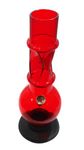 Metier 12 Inch Tall Acrylic Waterpipe Ice Bong. (Transparent Red)