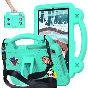 Kwamaz for Onn 8 inch Tablet Case (2024 Model) 100135923, with Strap Handle Stand, Kids EVA Shockproof Cover for Walmart Onn Tablet Case 8'' Gen 4, Green
