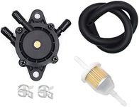 491922 Fuel Pump with Fuel Filter,Fuel Filter Line for Honda Kohler Kawasaki JD BS Engines Garden Lawn Mower Tractors Replaces 691034 808656 692313