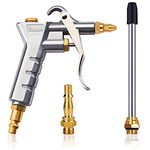 Air Blow Gun Astarye Nozzle Duster Blow Gun Cleaner with 1/4" NPT and 1/4" BSP German High Pressure Pistol-Grip Connector Pneumatic