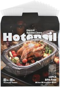 Hotensil Electric Roaster Liners & Slow Cooker Liners, 10 Count 34 x 18 Inch Universal Fit for 16-22 Quart Roasters, Mess-Free Cooking, Disposable Oven Liners for Easy Cleanup, Cooking Bag