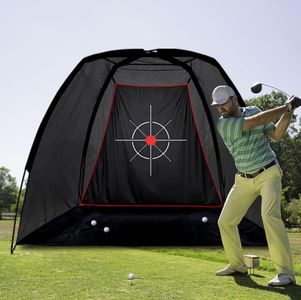 Golf Practice Hitting Nets for Backyard Driving Indoor Use Heavy Duty Practice Golf Driving Nets for Backyard Premium Portable Golf Impact Nets Cages with Frame and Net for Men
