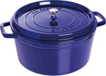 STAUB Cast Iron Roaster/Cocotte, Round, 30 cm, 8.35 L, Dark Blue