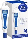 Bluelab pH PenPlus – Replaceable Probe pH & Temperature Meter, IP68 Waterproof, Backlit Display, Easy 2-Point Calibration – Includes Calibration & KCl Storage Solution – Made in NZ