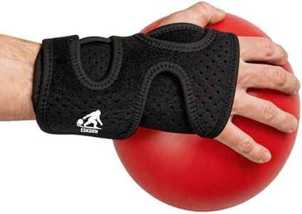 ESKORN Bowling Wrist Brace for Right Hand – Wrist Positioner for Proper Wrist Support & Control –Adjustable Breathable Wrist Guard for Training & Play (S/M)