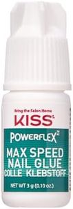 KISS PowerFlex Maximum Speed Nail Glue for Press On Nails, Super Strength Flex Formula Nail Adhesive, Includes One Bottle 3g (0.10 oz.) with Twist-Off Cap & Nozzle Tip Squeeze Applicator