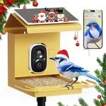 Bilantan Metal Smart Bird Feeder with Camera Solar Powered, Lifetime Free AI Bird Feeder Camera 2.5K Motion Activated Wireless Outdoors Pole Mount, Great for Grandparents, Parents