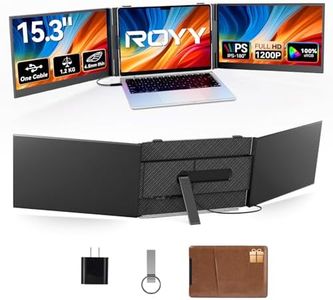 15.3" Laptop Screen Extender Portable, One Cable Connection Double Laptop Monitor FHD 1080P IPS, Ultra Thin Dual Monitor for 13-17" Laptops, Plug&Play Compatiable with Win/Mac/Chrome/Android/Switch