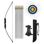 Dostyle Outdoor Youth Recurve Bow and Arrow Set Children Junior Archery Training for Kid Teams Game Gift (Black)