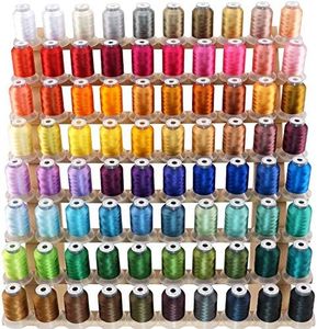 New brothread 80 Spools Polyester Embroidery Machine Thread Kit 500M (550Y) Each Spool - Colors Compatible with Janome and Robison-Anton Colors