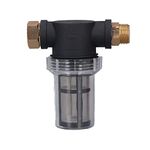 Garden Hose Filter, 3/4 Female Thread Inline Sediment Filter with 100 Mesh and 40 Mesh Screen Sediment Filter Attachment for Pressure Washer Inlet Water